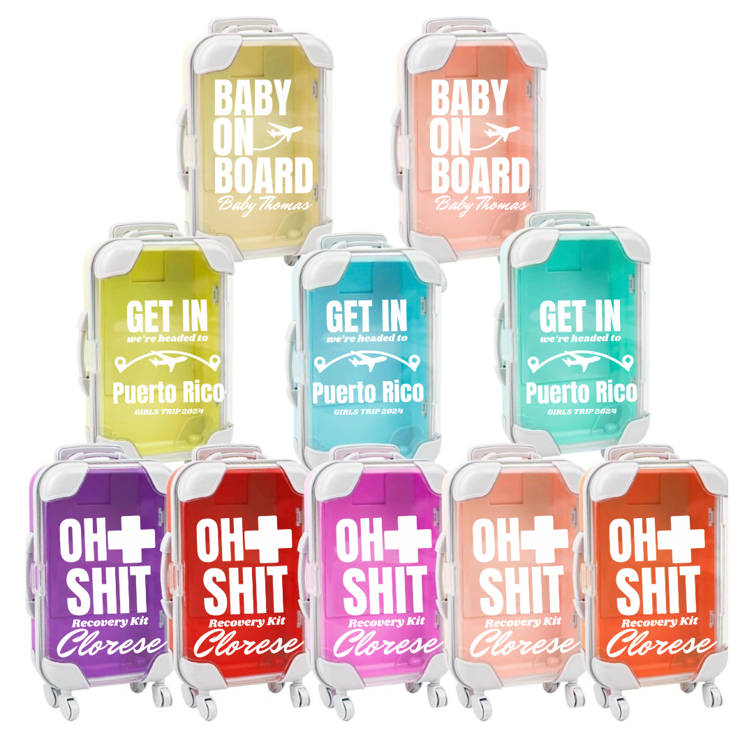 Mini Suitcases, Set of 10